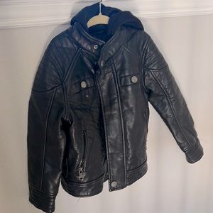 Urban Republic leather hooded jacket